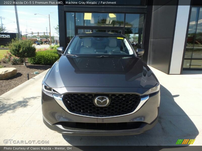 Machine Gray Metallic / Parchment 2022 Mazda CX-5 S Premium Plus AWD