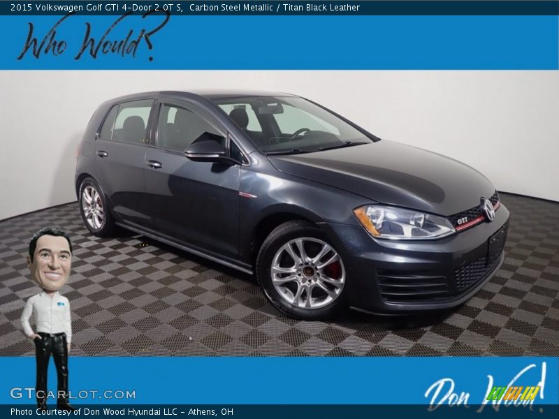 Carbon Steel Metallic / Titan Black Leather 2015 Volkswagen Golf GTI 4-Door 2.0T S