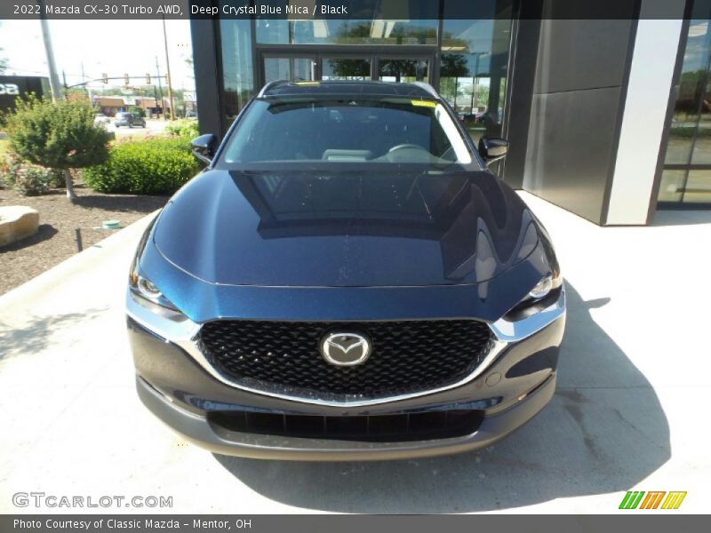 Deep Crystal Blue Mica / Black 2022 Mazda CX-30 Turbo AWD
