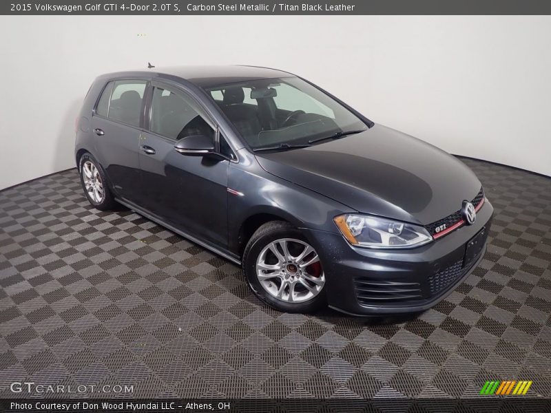 Carbon Steel Metallic / Titan Black Leather 2015 Volkswagen Golf GTI 4-Door 2.0T S