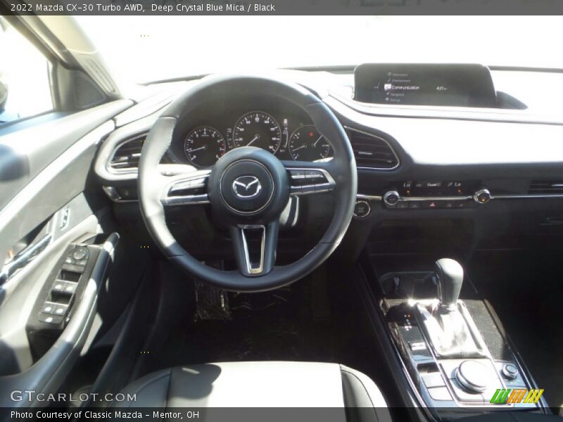 Deep Crystal Blue Mica / Black 2022 Mazda CX-30 Turbo AWD