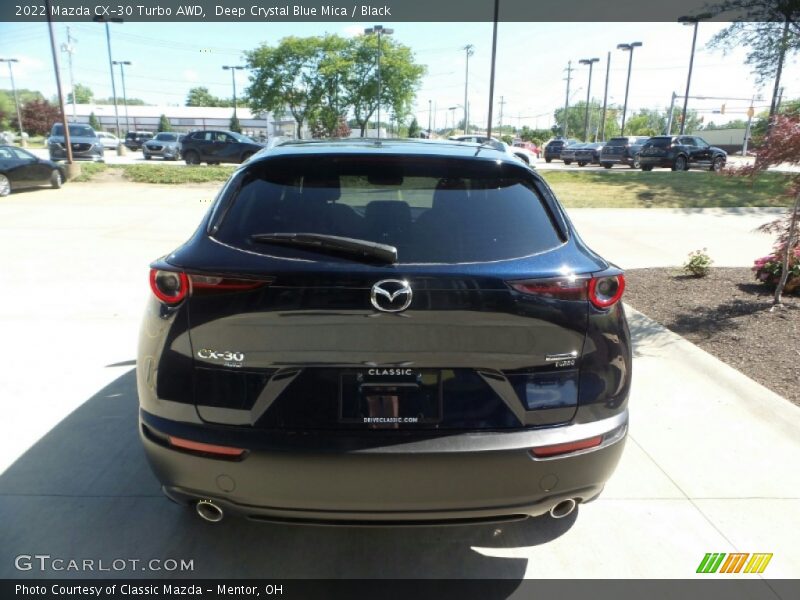 Deep Crystal Blue Mica / Black 2022 Mazda CX-30 Turbo AWD