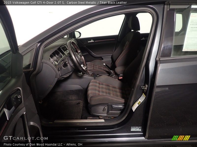 Carbon Steel Metallic / Titan Black Leather 2015 Volkswagen Golf GTI 4-Door 2.0T S