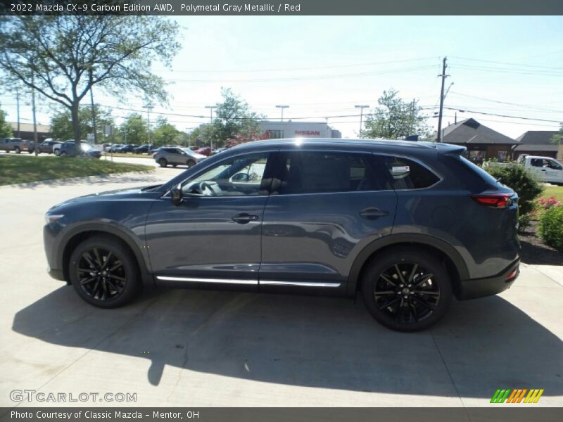 Polymetal Gray Metallic / Red 2022 Mazda CX-9 Carbon Edition AWD