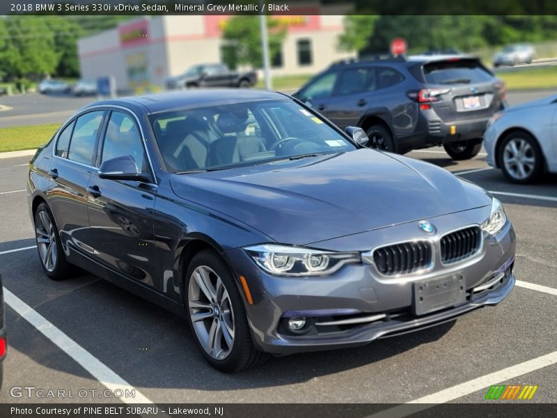 Mineral Grey Metallic / Black 2018 BMW 3 Series 330i xDrive Sedan