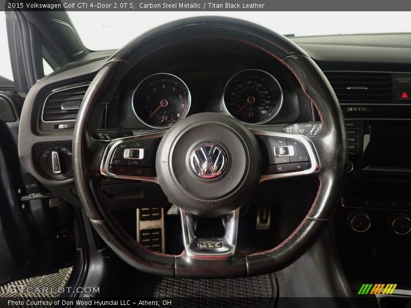 Carbon Steel Metallic / Titan Black Leather 2015 Volkswagen Golf GTI 4-Door 2.0T S