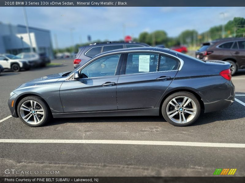 Mineral Grey Metallic / Black 2018 BMW 3 Series 330i xDrive Sedan