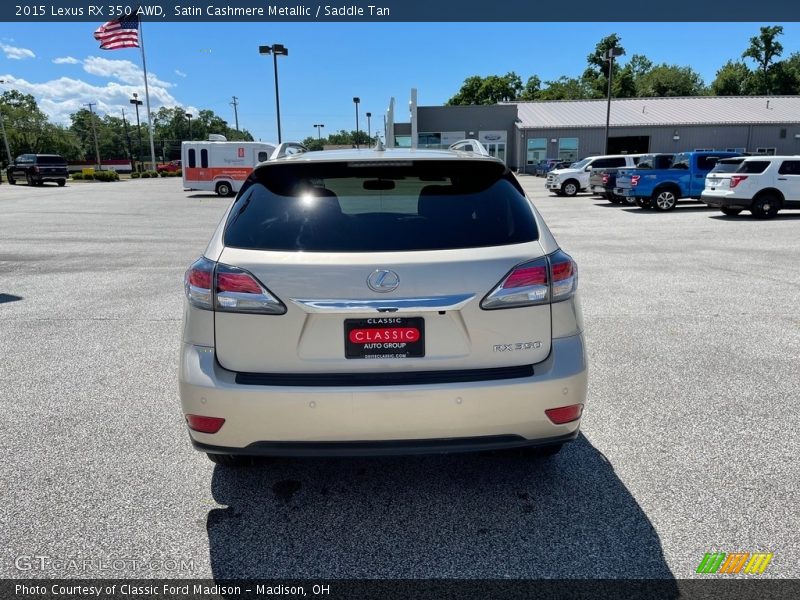 Satin Cashmere Metallic / Saddle Tan 2015 Lexus RX 350 AWD