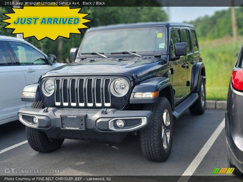 Black / Black 2018 Jeep Wrangler Unlimited Sahara 4x4