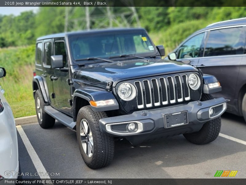 Black / Black 2018 Jeep Wrangler Unlimited Sahara 4x4