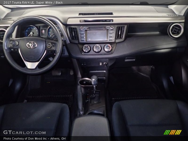 Super White / Black 2017 Toyota RAV4 LE