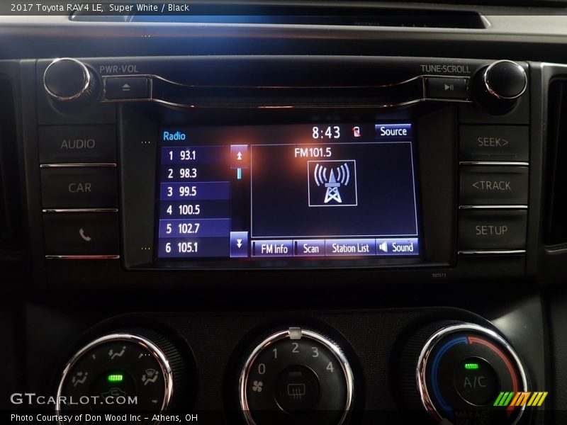 Super White / Black 2017 Toyota RAV4 LE
