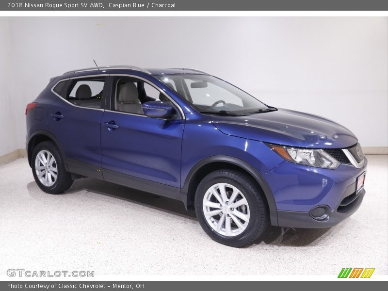 Caspian Blue / Charcoal 2018 Nissan Rogue Sport SV AWD