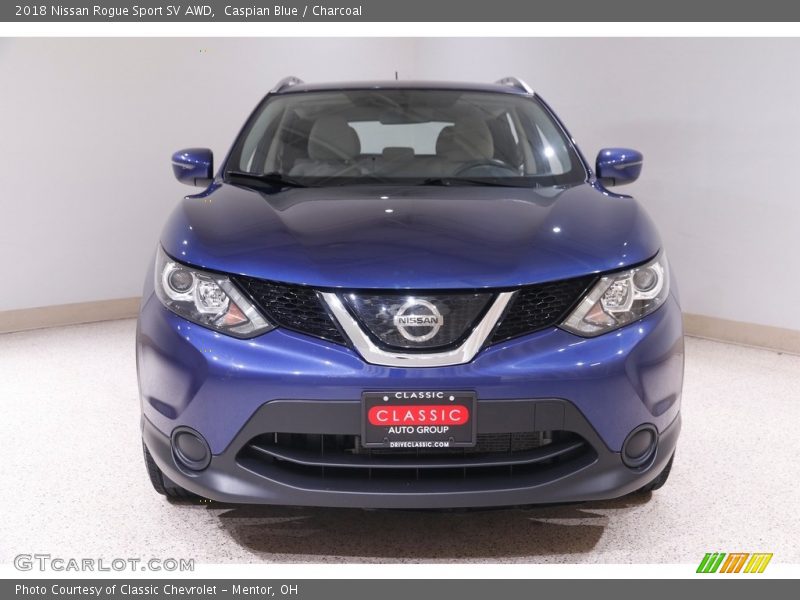 Caspian Blue / Charcoal 2018 Nissan Rogue Sport SV AWD
