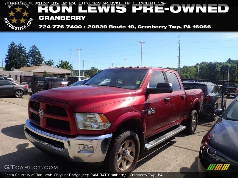 Deep Cherry Red Crystal Pearl / Black/Diesel Gray 2014 Ram 2500 Big Horn Crew Cab 4x4