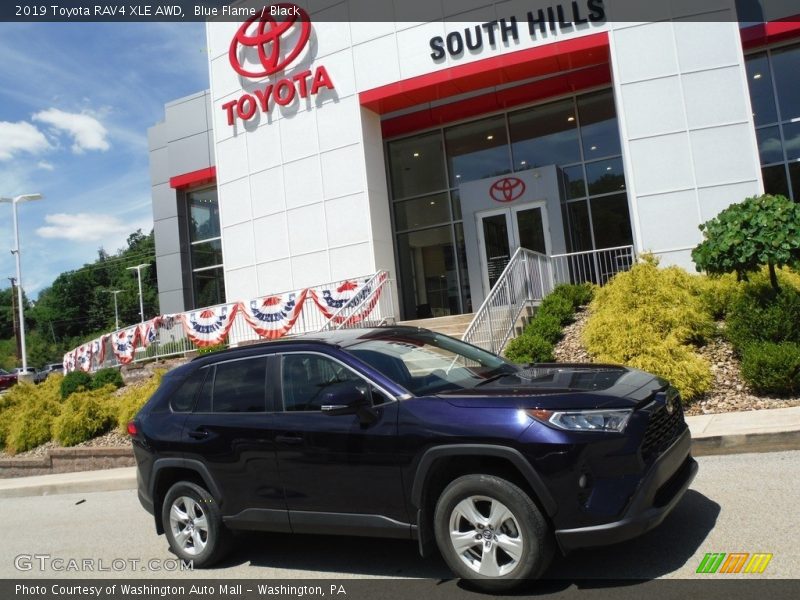 Blue Flame / Black 2019 Toyota RAV4 XLE AWD