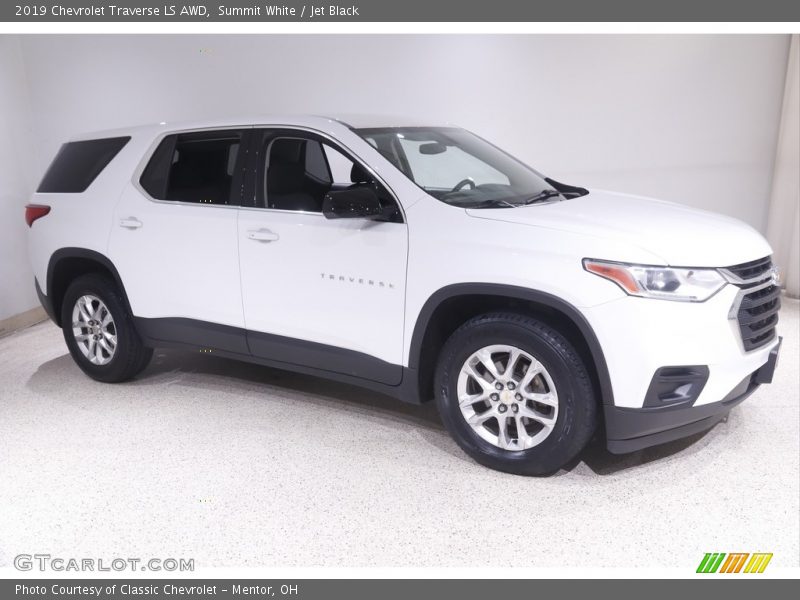 Summit White / Jet Black 2019 Chevrolet Traverse LS AWD