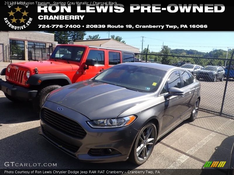 Sterling Gray Metallic / Charcoal Black 2013 Ford Fusion Titanium