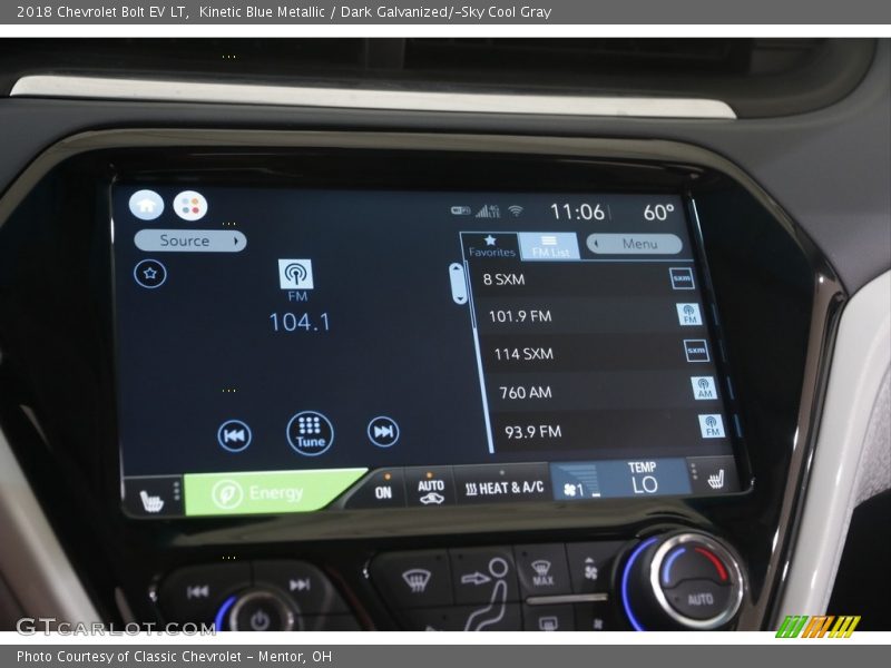 Kinetic Blue Metallic / Dark Galvanized/­Sky Cool Gray 2018 Chevrolet Bolt EV LT