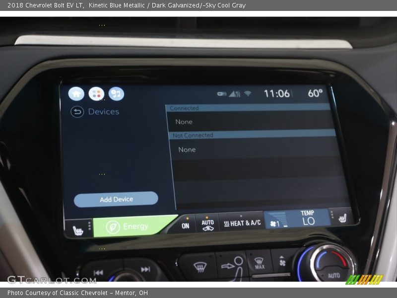 Kinetic Blue Metallic / Dark Galvanized/­Sky Cool Gray 2018 Chevrolet Bolt EV LT
