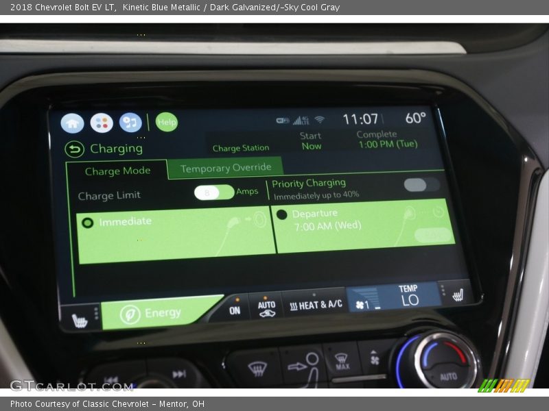 Kinetic Blue Metallic / Dark Galvanized/­Sky Cool Gray 2018 Chevrolet Bolt EV LT