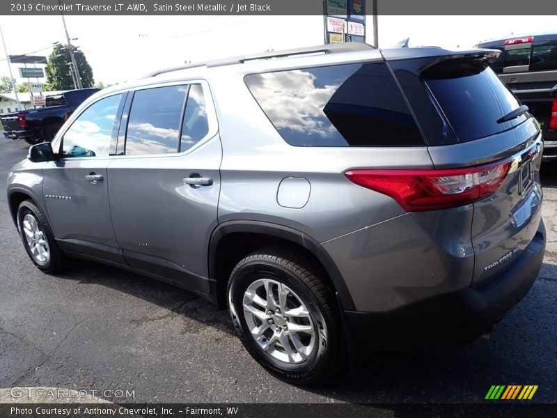 Satin Steel Metallic / Jet Black 2019 Chevrolet Traverse LT AWD