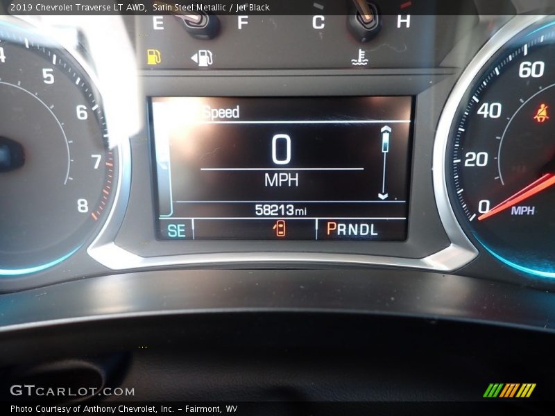 Satin Steel Metallic / Jet Black 2019 Chevrolet Traverse LT AWD