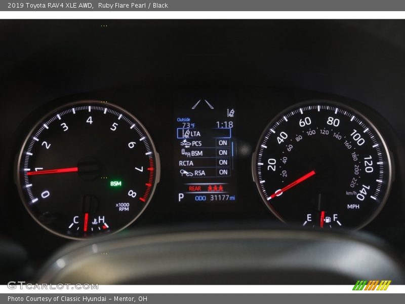 Ruby Flare Pearl / Black 2019 Toyota RAV4 XLE AWD