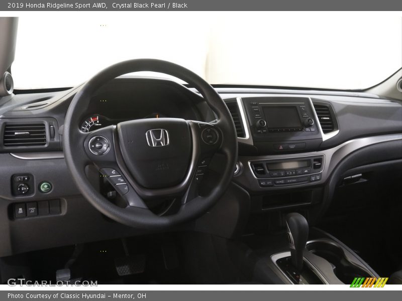 Crystal Black Pearl / Black 2019 Honda Ridgeline Sport AWD