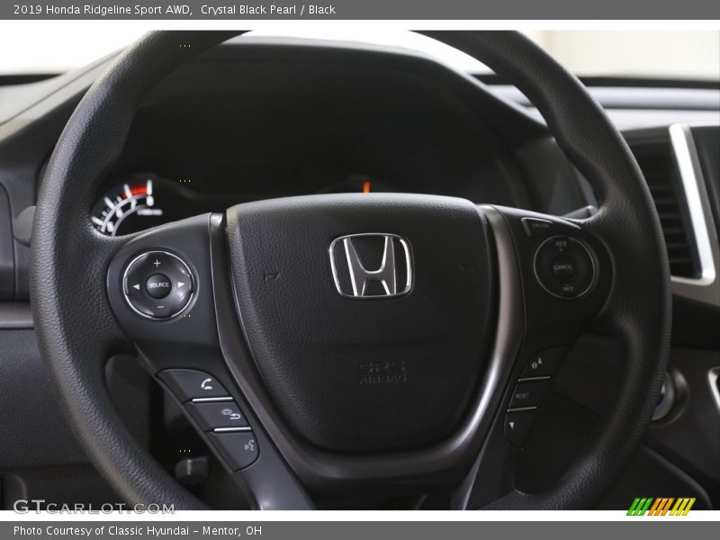 Crystal Black Pearl / Black 2019 Honda Ridgeline Sport AWD