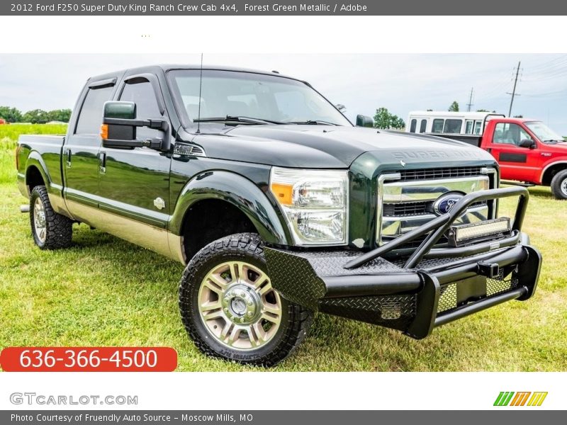 Forest Green Metallic / Adobe 2012 Ford F250 Super Duty King Ranch Crew Cab 4x4