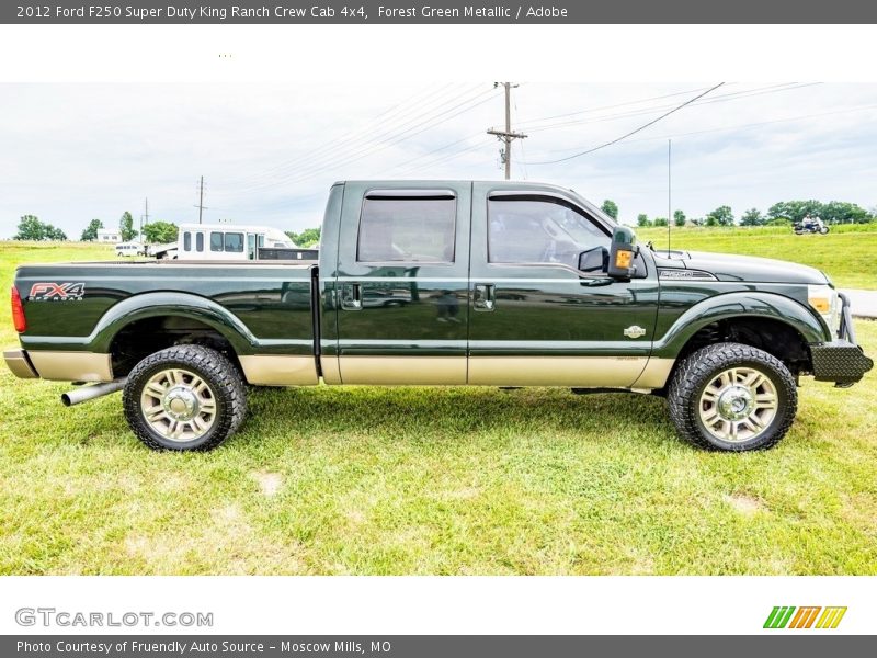 Forest Green Metallic / Adobe 2012 Ford F250 Super Duty King Ranch Crew Cab 4x4