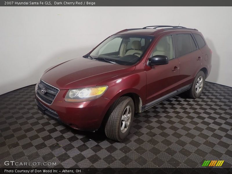 Dark Cherry Red / Beige 2007 Hyundai Santa Fe GLS