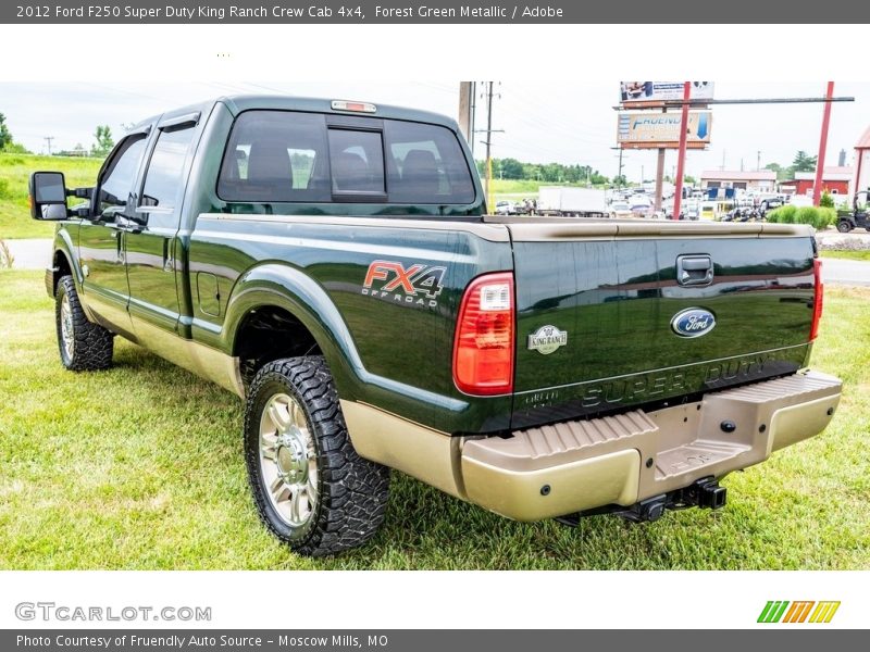 Forest Green Metallic / Adobe 2012 Ford F250 Super Duty King Ranch Crew Cab 4x4