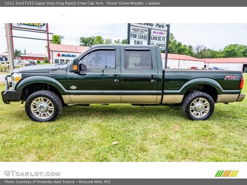 Forest Green Metallic / Adobe 2012 Ford F250 Super Duty King Ranch Crew Cab 4x4