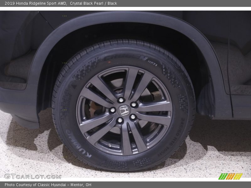 Crystal Black Pearl / Black 2019 Honda Ridgeline Sport AWD