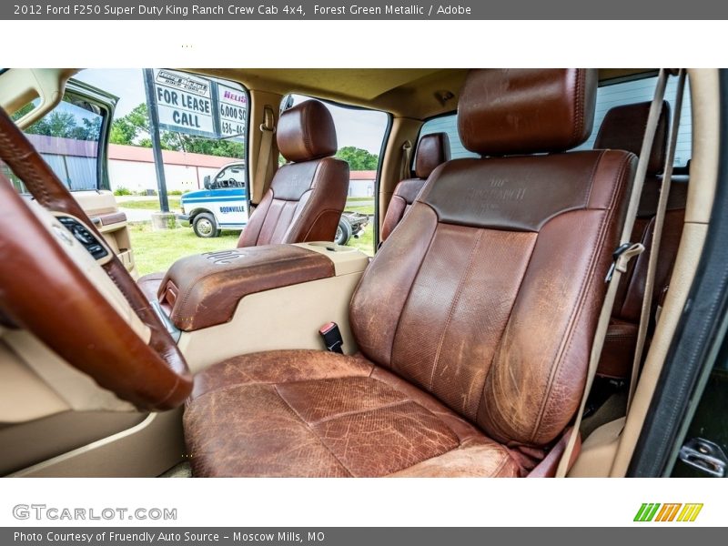 Forest Green Metallic / Adobe 2012 Ford F250 Super Duty King Ranch Crew Cab 4x4
