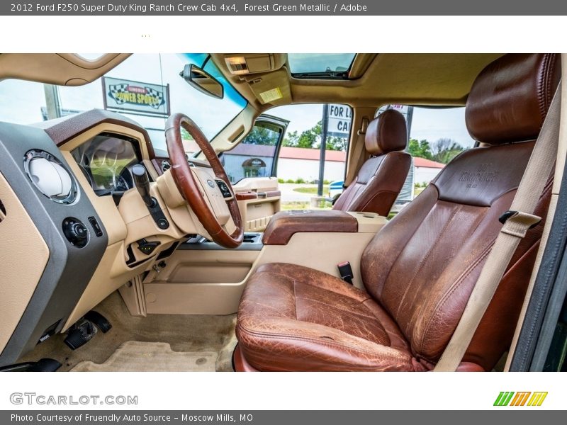 Forest Green Metallic / Adobe 2012 Ford F250 Super Duty King Ranch Crew Cab 4x4