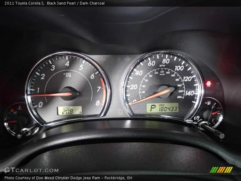 Black Sand Pearl / Dark Charcoal 2011 Toyota Corolla S