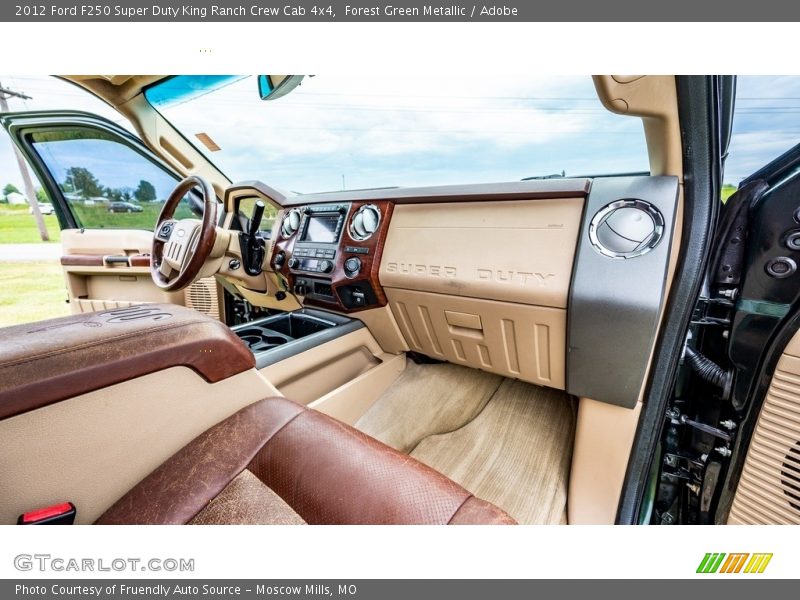Forest Green Metallic / Adobe 2012 Ford F250 Super Duty King Ranch Crew Cab 4x4