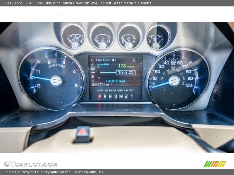 Forest Green Metallic / Adobe 2012 Ford F250 Super Duty King Ranch Crew Cab 4x4