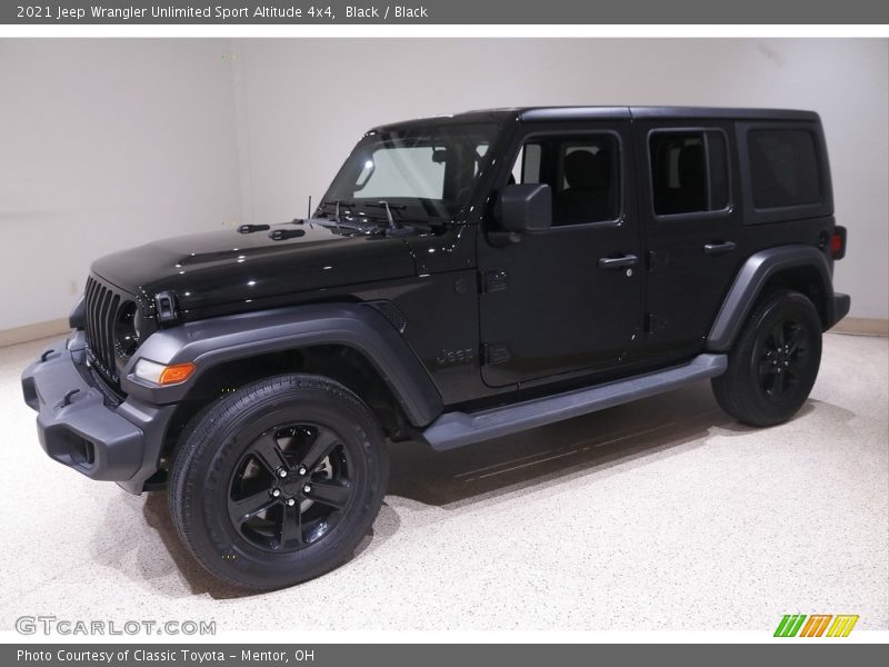 Black / Black 2021 Jeep Wrangler Unlimited Sport Altitude 4x4