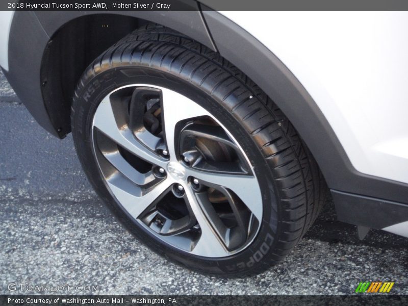 Molten Silver / Gray 2018 Hyundai Tucson Sport AWD
