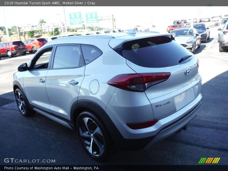 Molten Silver / Gray 2018 Hyundai Tucson Sport AWD