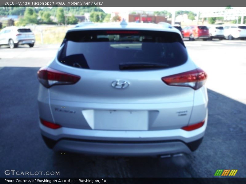 Molten Silver / Gray 2018 Hyundai Tucson Sport AWD