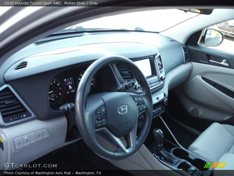 Molten Silver / Gray 2018 Hyundai Tucson Sport AWD