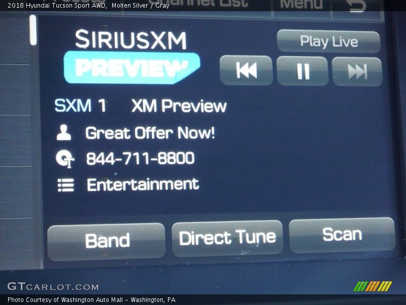 Molten Silver / Gray 2018 Hyundai Tucson Sport AWD