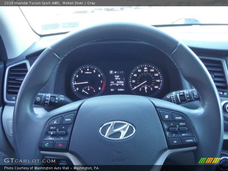 Molten Silver / Gray 2018 Hyundai Tucson Sport AWD