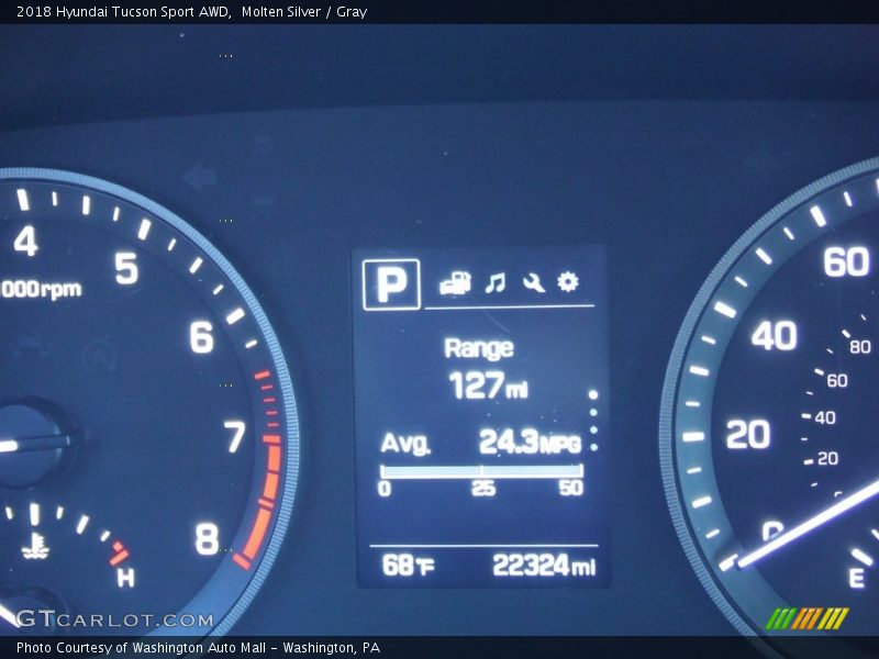 Molten Silver / Gray 2018 Hyundai Tucson Sport AWD