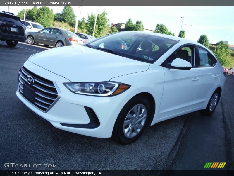 White / Gray 2017 Hyundai Elantra SE